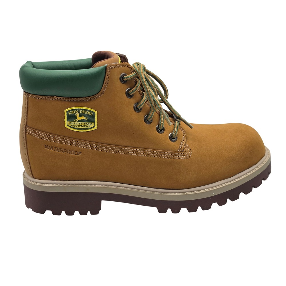 John Deere by Skechers Mens 12 Wheat Leather Waterproof Work Boots 256000 WTN